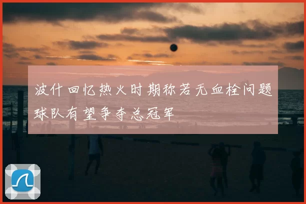波什回忆热火时期称若无血栓问题球队有望争夺总冠军