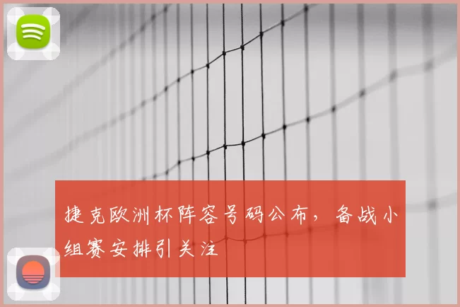 捷克欧洲杯阵容号码公布,备战小组赛安排引关注