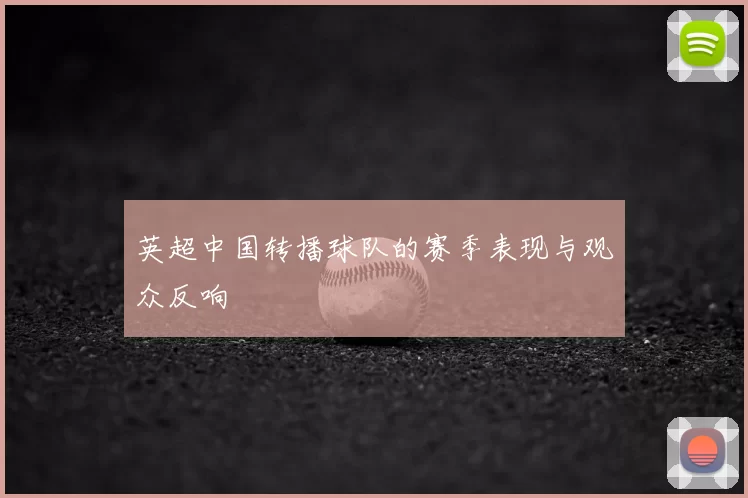 英超中国转播球队的赛季表现与观众反响